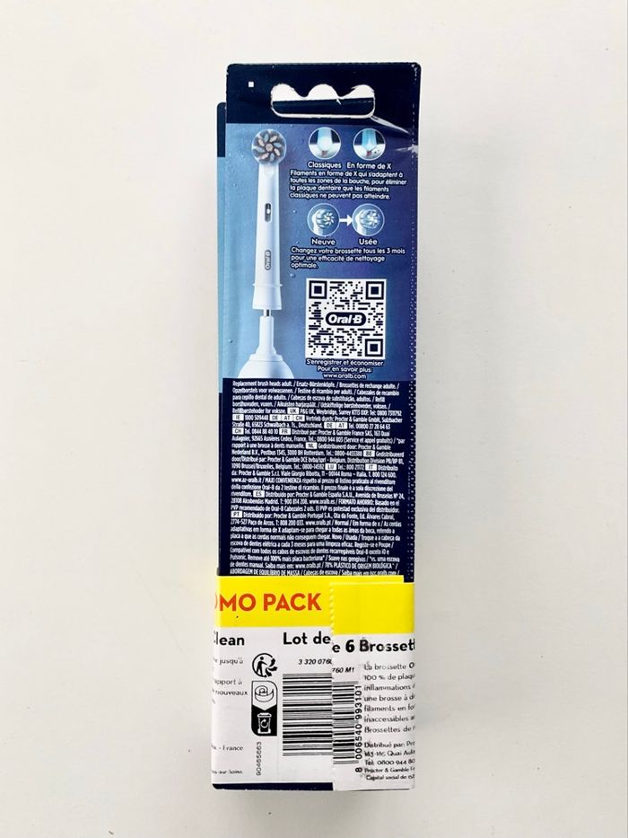 Pack de 6 brossettes dents Sensitive Clean ORAL-B - photo numéro 2