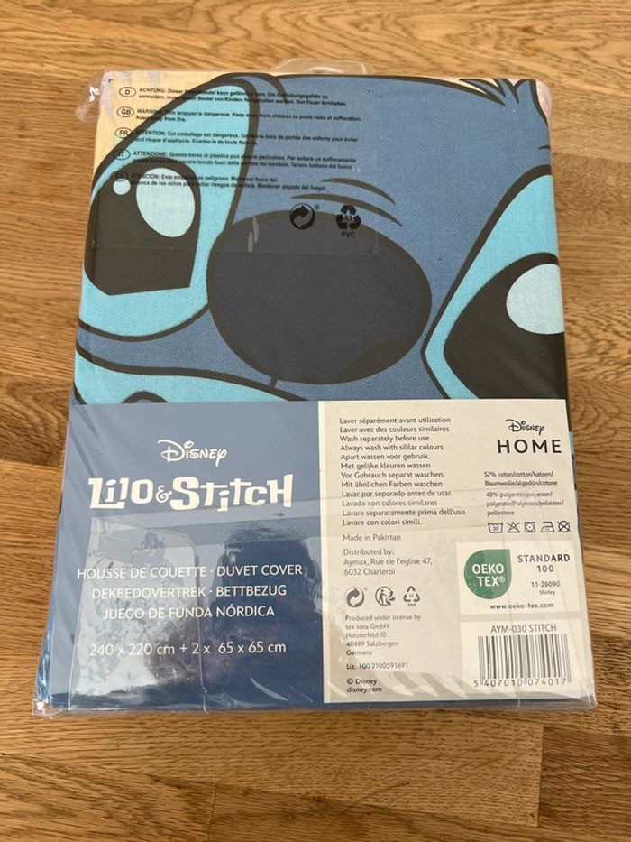 Housse de couette + taie d’oreille stitch disney - photo numéro 2