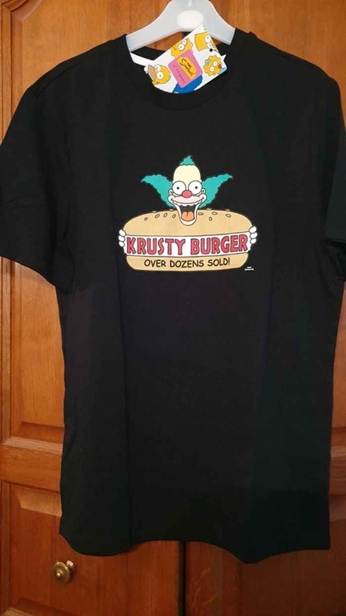 T-shirt Homme The Simpsons Krusty Burger taille S