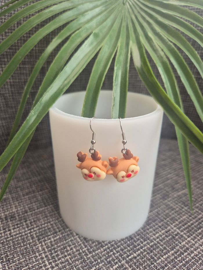 Boucles d’oreilles "Petit Renne de Noël" - photo numéro 1