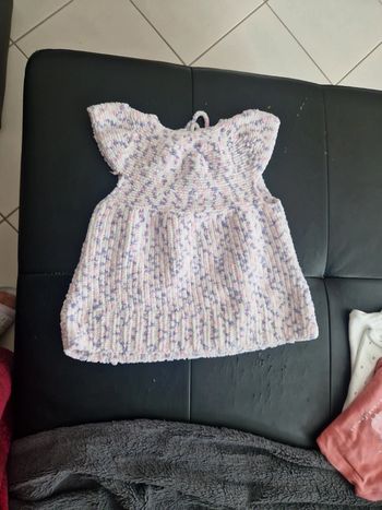 Robe laine fait main 12 mois