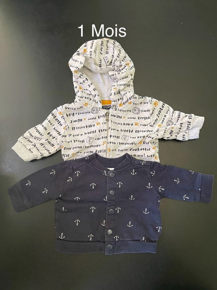 Lot 2 vestes 1 mois