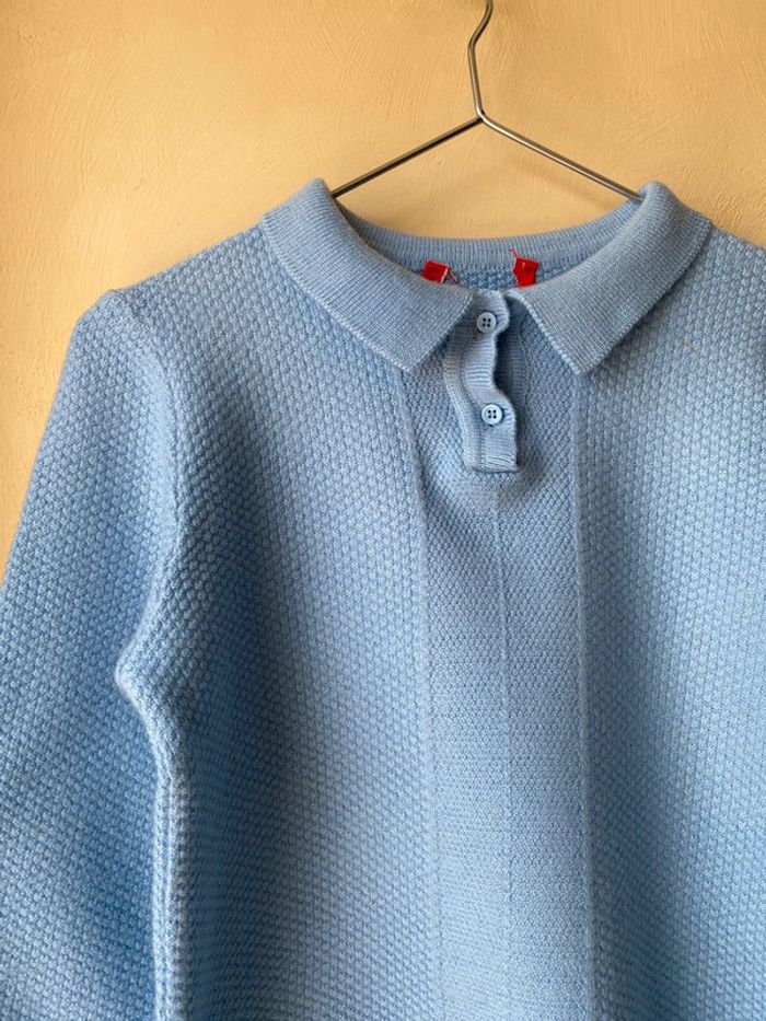 Pull bleu ciel vintage XS - photo numéro 4