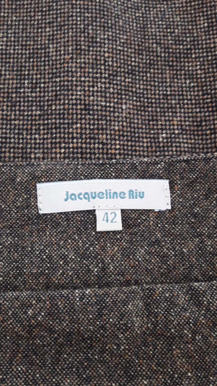 Jupe asymétrique marron chiné - photo numéro 5