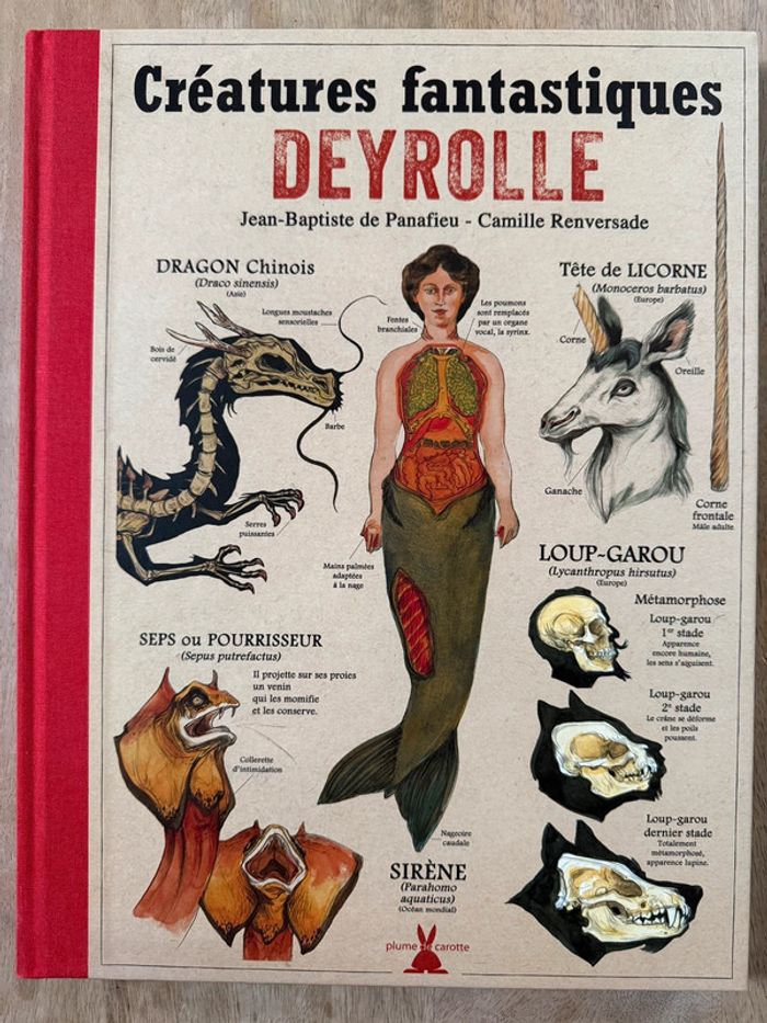 Plume de Carotte Créatures fantastiques Deyrolle livre grand album encyclopédie