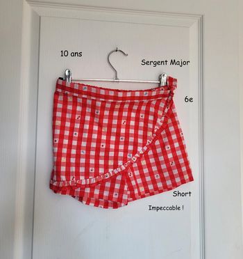 Jupe short sergent major 10 ans