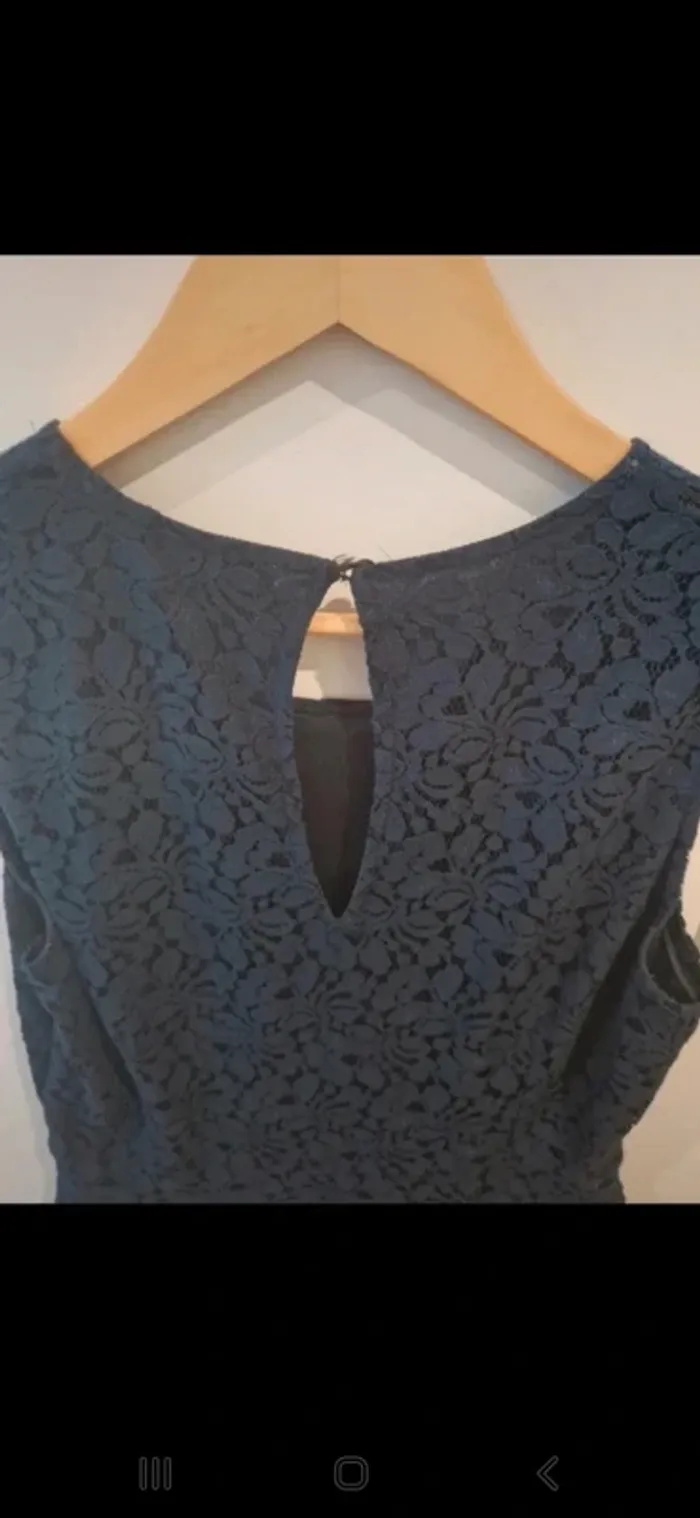 Robe etam bleu marine taille 40 tres bon etat - photo numéro 3