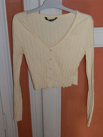 Gilet fin maille tee-shirt en côtes plates