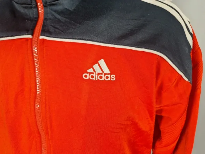 veste légère / Track jacket adidas vintage - bleu foncé et rouge - année 2007 brodé (460) - photo numéro 3