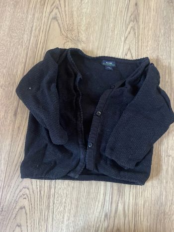 Gillet en maille kiabi 9 mois noir