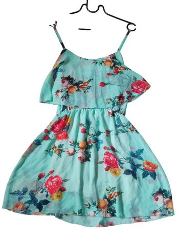 Robe courte motifs fleurs taille unique