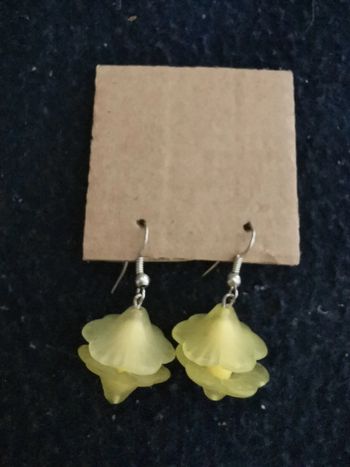 Boucles d'oreilles jaunes