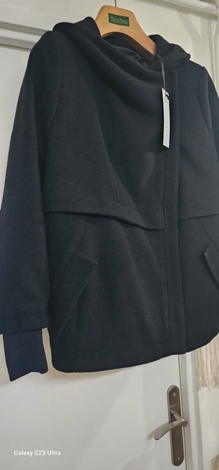 Caban Manteau Epais Laine IKKS Taille 42 - photo numéro 4