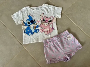 Ensemble short Stitch et Angel Kiabi 18M 86 cm