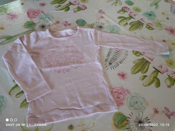 T-shirt manche longue 4 ans fille in extenso rose
