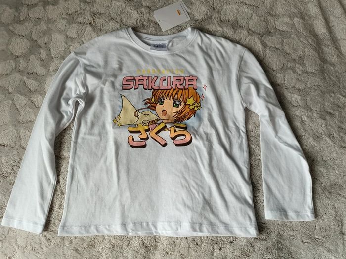 Tee-shirt manches longues Sakura 8ans neuf - photo numéro 2