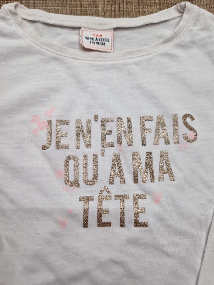 Lot de 2 T shirts TAO 3 ans en super état - photo numéro 3