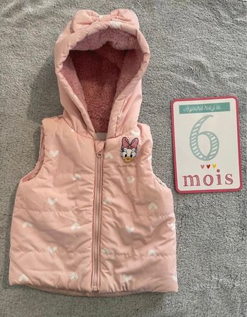 Doudoune chaude sans manche, fille, 6 mois, neuve