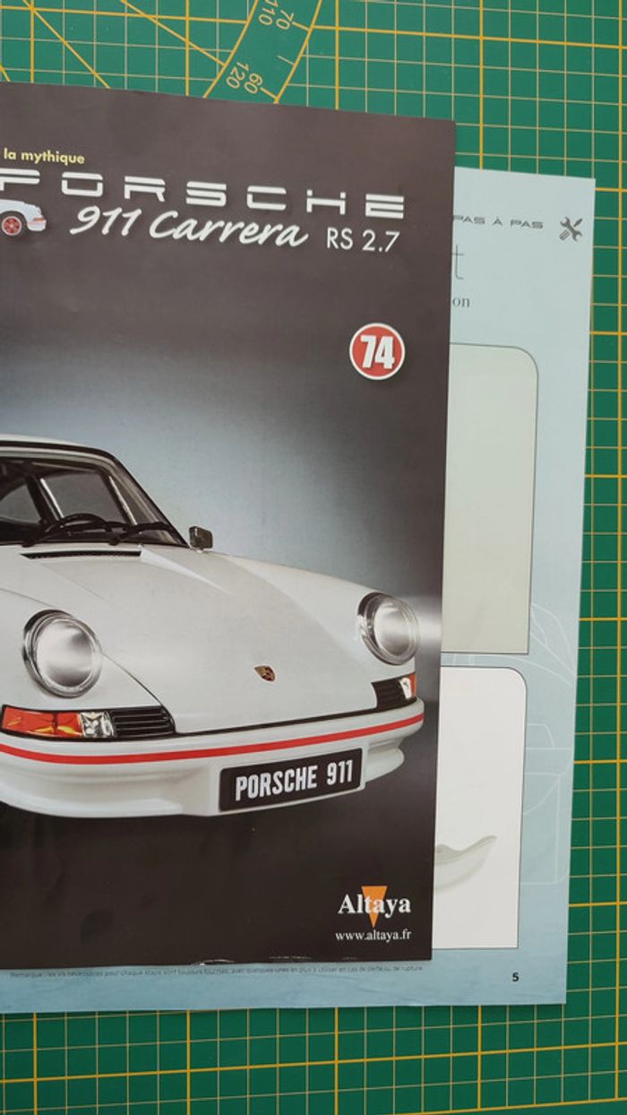Fascicule seul sans pièce n°74 pièce détachée Porsche 911 Carrera RS 2.7 1/8 1/8ème Altaya #B37 - photo numéro 2