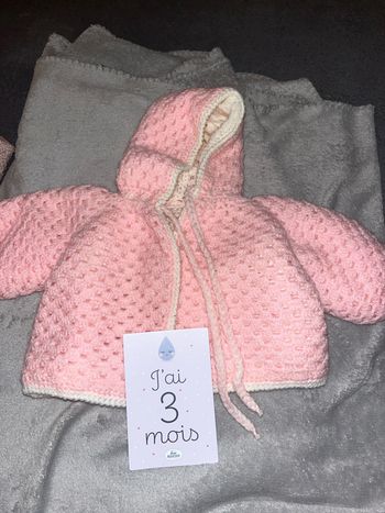 Gilet rose et blanc réversible vintage