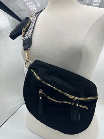 Sac banane bandoulière velours