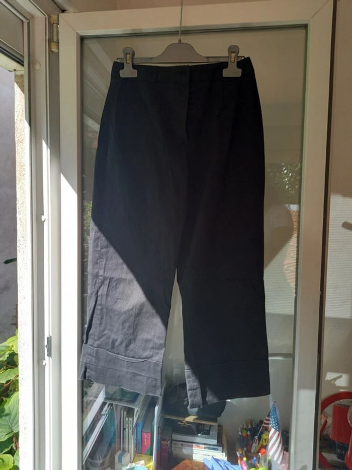 Pantalon jambes large noir vintage alain manoukian