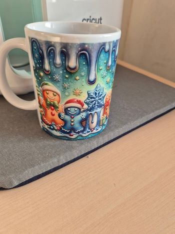 Mug frise gâteau noel bleu