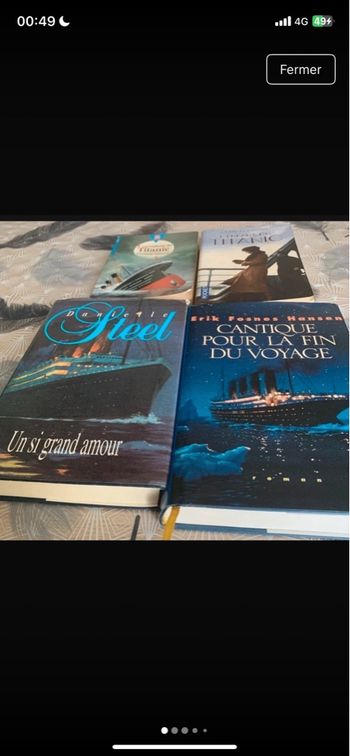 Lot livres thème Titanic 