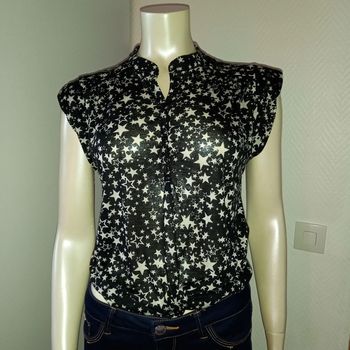 Blouse Naf Naf état neuf Bicolore étoilé taille M