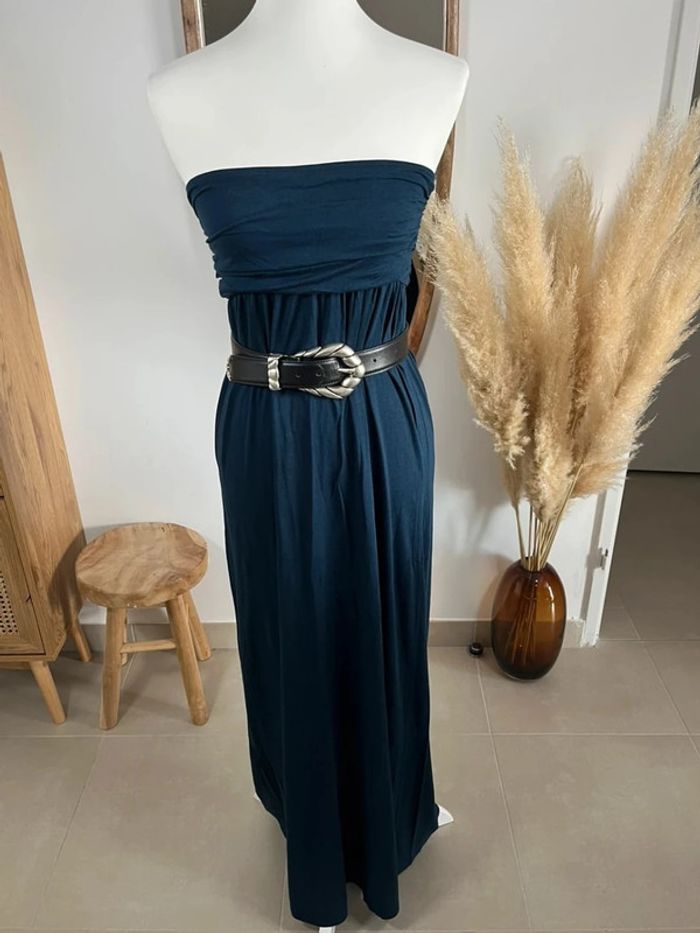 Robe longue bleu marine Karma Koma - photo numéro 3
