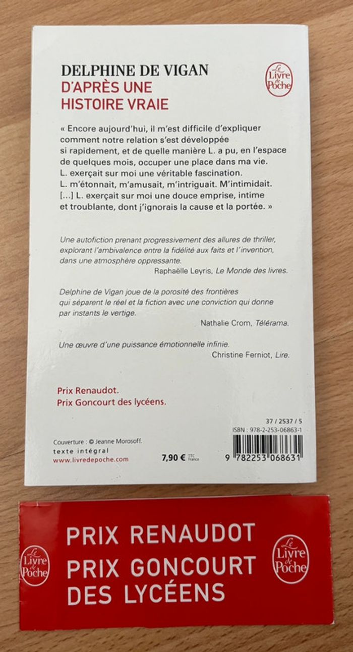 Livre D’après une histoire vraie de Delphine de Vigan - photo numéro 2