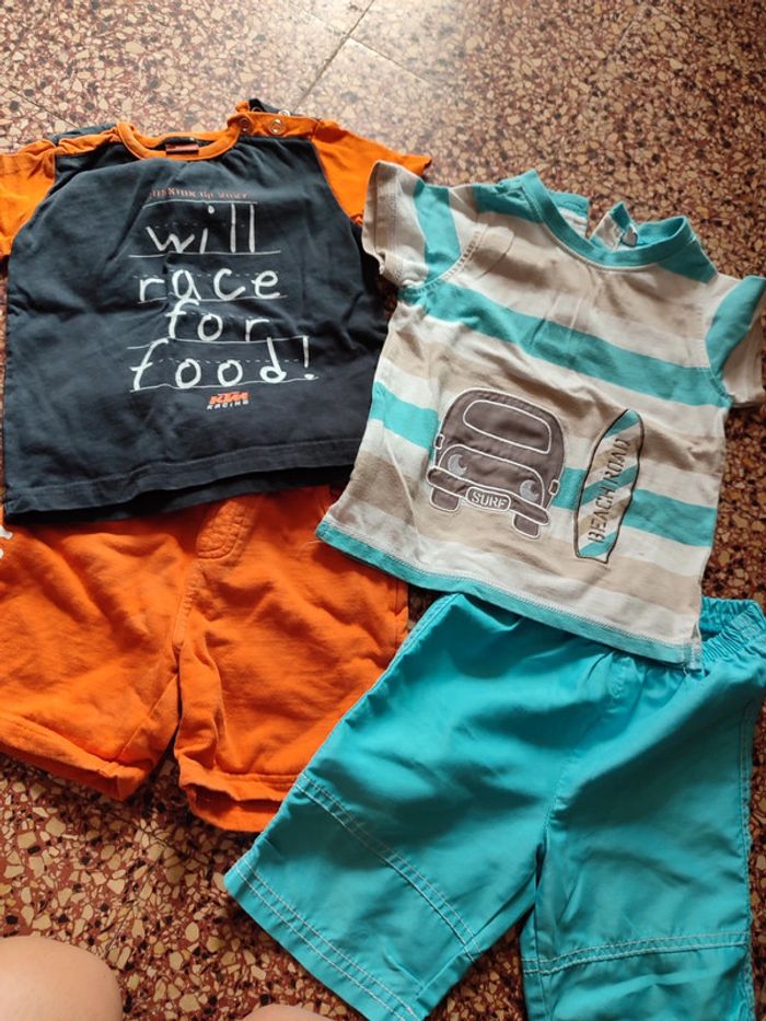 Tee shirt, short 2 ans
