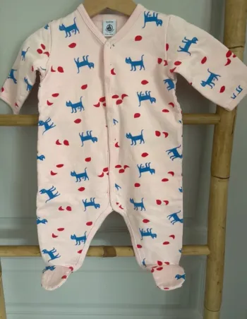Pyjama Petit Bateau molleton – 6 mois (67 cm)