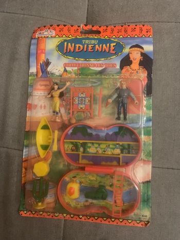 Jouet vintage et rare Tribu indienne pari jouet