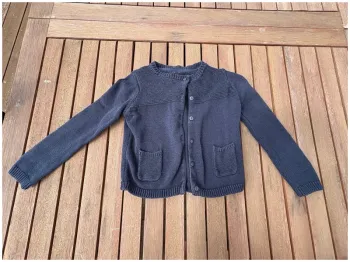 Gilet bleu marine à paillettes 3 ans Kiabi