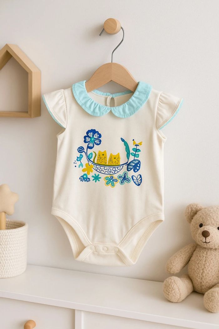 Adorable body bébé “Chats en balade” Du Pareil Au Même – 6 mois