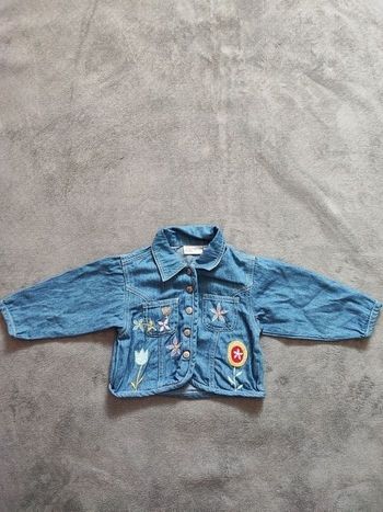 Veste légère jean 18 mois fleuris 🌻