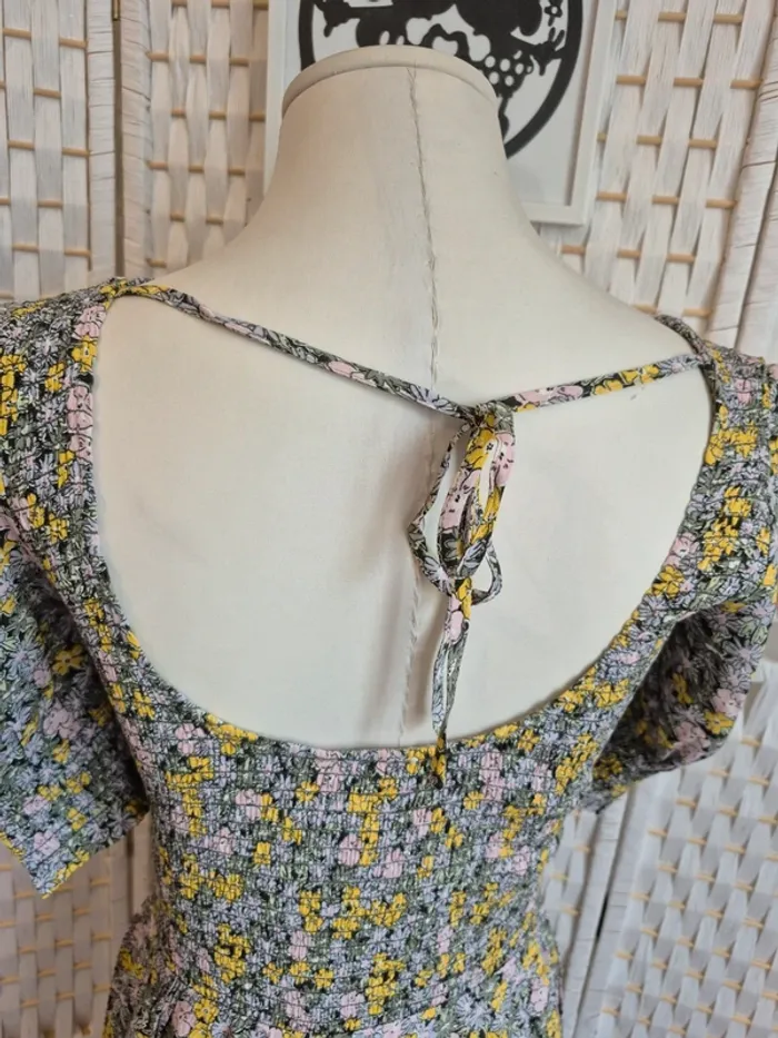 💕Joli Combishort Courte Fleurie BZB - Col Carré & Manches Bouffantes - femme TM (38)💕 - photo numéro 14