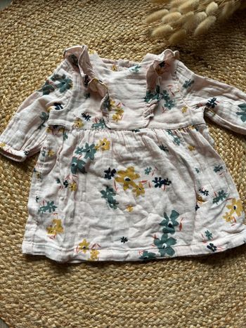 Robe gaze de coton Petit Bateau 12m