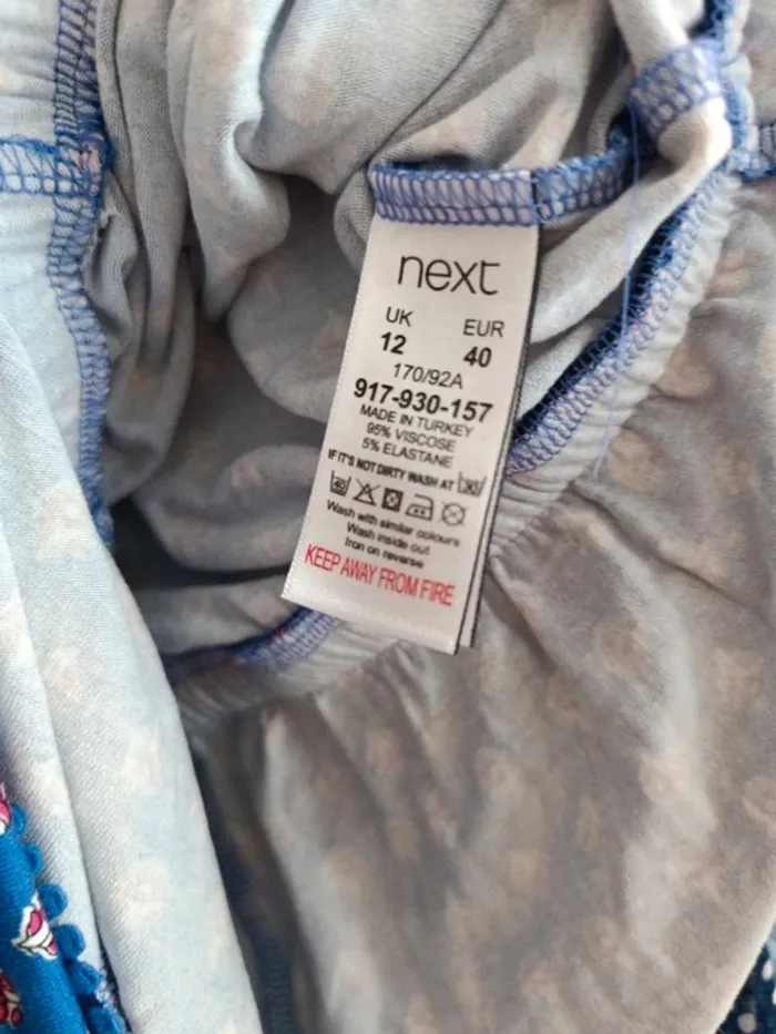 Combishort bleu imprimé fleuri – Next Beachwear – Taille 40 - photo numéro 6
