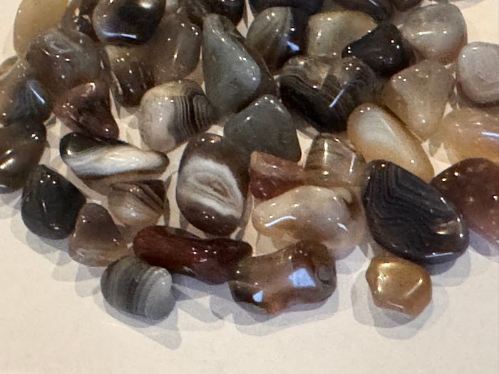 Lot de 160 g d’Agates du Botswana – Pierres roulées naturelles – 150 g + 10 g offert - photo numéro 4