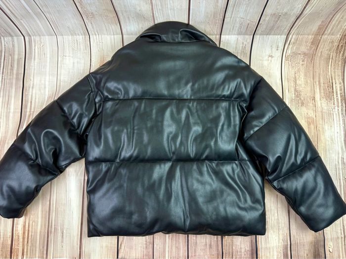 Doudoune femme chaude en simili cuir noir Gina tricot M - photo numéro 2