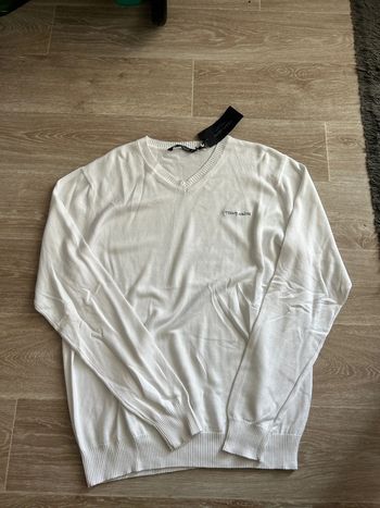 Pull à col v Teddy Smith blanc S