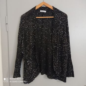 Gilet noir sequins t36