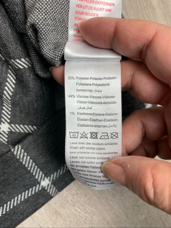 Robe à carreaux gris cendré -taille 4 ans - 102cm - photo numéro 9