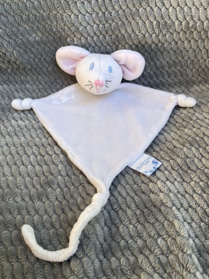 Doudou plat souris rose Babygro