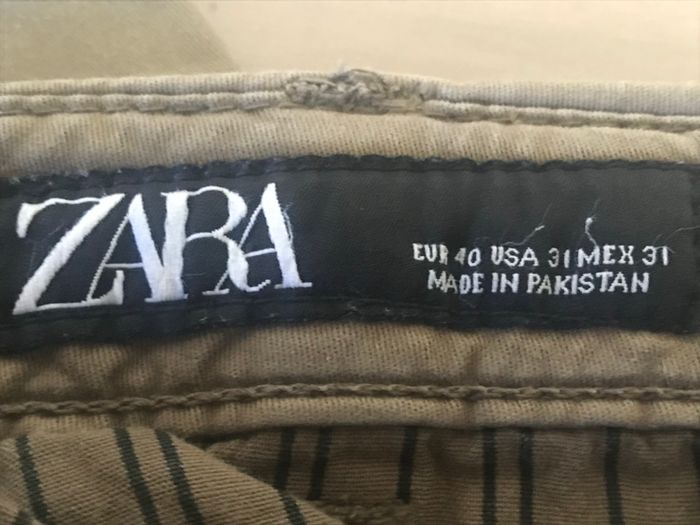 Pantalon coton marron Zara Taille 40 - photo numéro 3