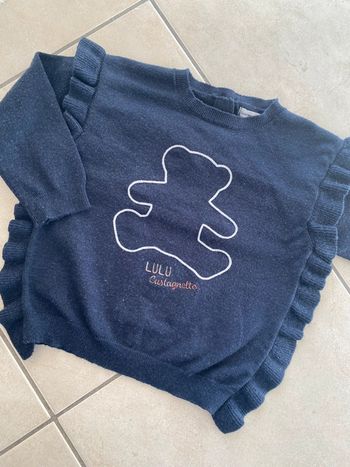 Pull bleu marine Lulu Castagnette 24 mois