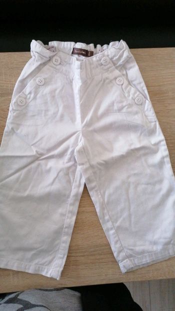 Pantalon blanc bout'chou 18 mois