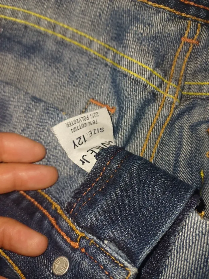Joli pantan jeans droit délavé 12 ans - photo numéro 6